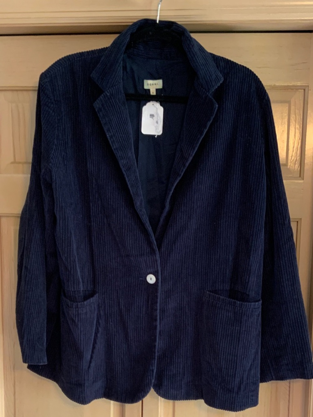 DONNI. Deep Navy Corduroy Blazer
